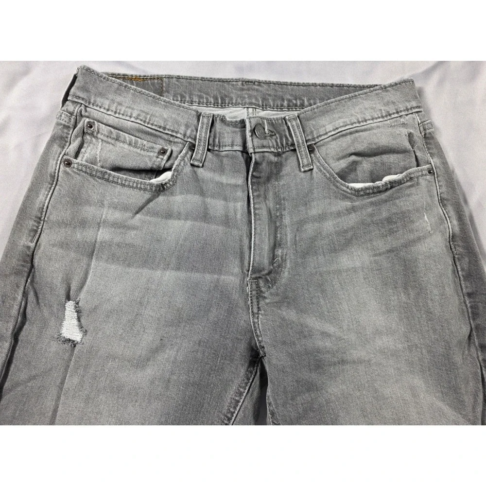 Levi's 531 Athletic Slim Jeans Mens 34x30 (Fits 34x28) Gray Distressed Denim